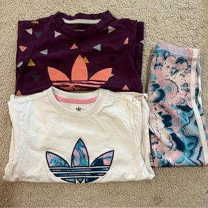 Adidas toddle 3ps T-shirt pant size 3-4，4-5